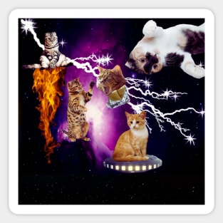 Cats In Space Sticker